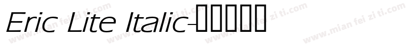 Eric Lite Italic字体转换